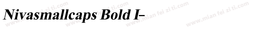 Nivasmallcaps Bold I字体转换